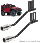 Vgeby I&scaron;metimo vamzdis, 1 pora metalinių Rc automobilių modeliavimo dekoratyvinių i&scaron;metimo vamzdžių priedų, skirtų Scx10 1/10 Traxxas Trx4