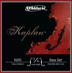 D'addario Kaplan 3/4 dydžio stiprios įtampos stygų komplektas bosinei gitarai