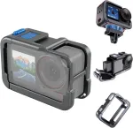 Metalinis narvelis, skirtas dji action 5 pro 4 3 premium priedams, daugiafunkcinis apsauginis rėmo dėklas, aliuminio korpuso komplektas, tinkamas su rėmo skeleto įvore su 1/4 sriegio jungtimi, skirtas vloggin