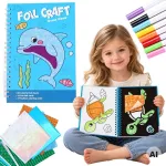 WOOPIE Art Set Foil Collage Coloring Dolphin 121 pcs.