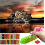 Artpro Diamond painting mozaika vaikams 5d gulbės tvenkinys gamta