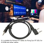 Kenwood K į 3.5mm audio kabelis, stereo K audio adapterio kabelis, skirtas Tk 240 Vev 3288s Px 777 Fd 6288 Lt 2288 Tc 268 radijo imtuvams