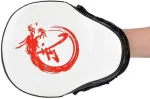 Bokso pagalvėlės Focus Pu oda lenktas kablio taikinys rankų taikinys Tailando kikbokso kovos menams Taekwondo, balta juoda