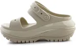 Moteri&scaron;kos platforminės &scaron;lepetės Crocs Mega Crush, kaulo spalvos