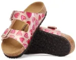 Vaiki&scaron;kos &scaron;lepetės su &scaron;irdelių motyvu Birkenstock Arizona, vario