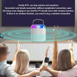 Kompiuterio kolonėlės Ne&scaron;iojamas karaoke rinkinys, rgb bluetooth garsiakalbis su 2 belaidžiais mikrofonais vaikams ir suaugusiems, palaiko 512g atmintį, rankinis mikrofonas &scaron;eimos &scaron;ventėms