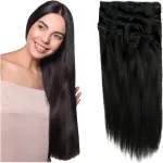 Comair Modern-hair priaugiamos plaukų sruogos su segtukais, labai ilgos, 60 cm, labai tamsiai ruda 1b