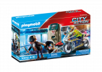 Playmobil &ndash; policijos motociklas: pinigų plė&scaron;iko persekiojimas (70572)