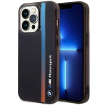 Dėklas Apple iPhone 14 Pro BMW IML Tricolor Stripe (BMHCP14L22HVGV) juodos spalvos
