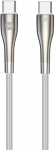Forever Sleek kabelis USB-C - USB-C 1,0 m 60W baltos spalvos