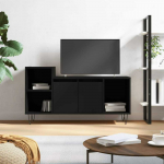 TV staliukas Televizoriaus spintelė, juodos spalvos, 100x35x55cm, mediena