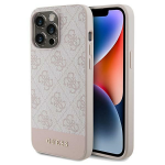 Dėklas Guess 4G Bottom Stripe Collection - Apple iPhone 15 Pro Max Case pink