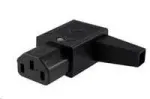 PREMIUMCORD maitinimo jungtis 230V kabeliui (moteris, IEC C14), kampinis