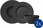 Villeroy & Boch Manufacture Rock indų rinkinys, 6 dalių, juodos spalvos