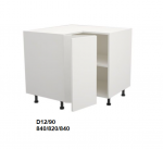 Extom Kampinė pastatoma spintelė Sidabrinis D12 90