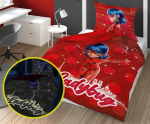 Detexpol Medvilninė tamsoje &scaron;viečianti patalynė Ladybug