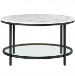 Songmics Vasagle Svetainės žurnalinis staliukas su 2 lentynomis