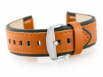 Pacific W80 ruda/juodas 24mm leather watch strap