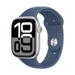 I&scaron;manusis laikrodis Apple Watch Series 10 GPS 46mm Sidabrinis Aliuminio Case with Denim Sport Band - M/L