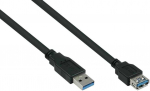 Kabelmeister Kabelis USB Alcasa USB-A - USB-A 2 m Juodas (UK30P-ASA-020S)