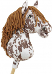 Super Hobby Horse Medinis žirgas su kotu &ndash; rudas leopardinis su ruda karčia