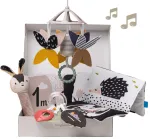 Taf Toys Juodas & Baltas Newborn Kit sensorinis rinkinys naujagimiui, 10 dalių