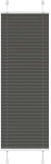 Plisuota žaliuze juoda 40x150 cm audinio plotis 39,4 cm