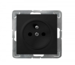 Ospel GP-1YZ/m/33 IMPRESJA Viengubas lizdas su įžeminimu, juodos spalvos metalinis GP-1YZ/m/33