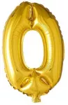 Globos Europe Bv Auksiniai skaičių folijos balionai, 102 cm