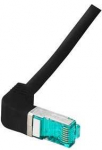 Efb Elektronik EFB EFB RJ45 Patchkabel S/FTP Cat.6A LSZH einseitig 90 Grad gewinkelt 3m juodas