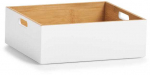 Zeller Bamboo Sandėliavimo dėžutė, bambukinė, balta 30x27x10,5