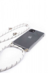 Dėklas Evelatus Apple iPhone XR Case with rope Baltas Stripes Transparent