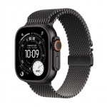 I&scaron;manusis laikrodis &bdquo;Apple Watch Ultra 3 GPS + Cellular&ldquo;, 49 mm, juodas titano dėklas su juodu titano Milano dirželiu &ndash; vidutinio dydžio