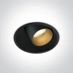 12W LED įleidžiamas, pakreipiamas &scaron;viestuvas, juodas, 3000/3500/4000K, dimeriuojamas, 11111C/B/V