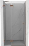 Du&scaron;o durys Mexen Lunar, kairinės, 120 cm, transparent/brushed copper