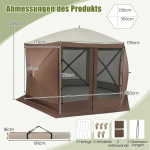 Bonideco Select Pavėsinė 350x350x236cm., rudos spalvos