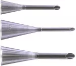 Set of 3 steel filling tubes