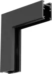 Pavir&scaron;inio magnetinės sistemos ZAMBELIS MAGNETIC 6MM bėgelio vertikalus kampinis sujungimas, 24V, juodas, 25234