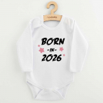 Children s printed body New Baby BORN IN 2026 pink, 56 (0-3m)