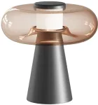18W LED stalo &scaron;viestuvas, juodos/rudos sp., 3000K, dimeriuojamas, 25276