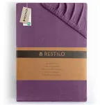 RESTILO AMBER sheet, dark violetinė, classic style, jersey material, 80&ndash;90 x 200 cm