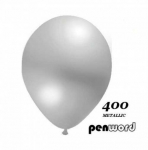 Balionai 12" Metalic Penword 100vnt sidabriniai