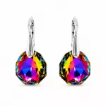 Diamond Sky Jewelry Sidabriniai auskarai &bdquo;Frozen Edges (Vitrail Medium)&ldquo; su Swarovski&reg; kristalais