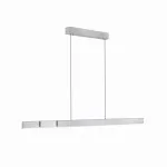 39W LED pakabinamas &scaron;viestuvas MOTO-RISE, sidabro sp., 2700-5000K, dimeriuojamas, reguliuojamo auk&scaron;čio ir ilgio