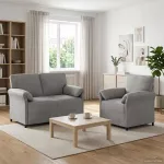 Sofa Sofos komplektas 2 vnt. &Scaron;viesiai pilka Aksomas