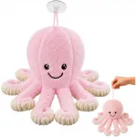 Lean Toys Pliu&scaron;inis a&scaron;tuonkojis su tampriais čiuptuvais, rožinis, 16 x 10 x 10 cm