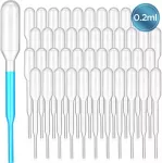 Pipetė, 50 vnt. rinkinys, 0,2 ml, 65 mm, laboratoriniai įrankiai, pipetės rinkinys, dozavimo pipetė, skysčių pipetė