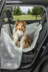 Trixie Siauras automobilio sėdynės užvalkalas &scaron;uniui su auk&scaron;tais &scaron;onais, 0,5 &times; 1,45 m, pilkas/juodas (TX-13230)