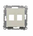 Kontakt-Simon Simon 54 Telekomunikacinių lizdų dangtelis Keystone plok&scaron;čias dvigubas (modulis) ka&scaron;myro spalvos (DKP2.01/42)