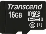 Atminties kortelė Transcend Premium Micro SDHC 16 GB Class 10 UHS-I/U1 (TS16GUSDCU1)